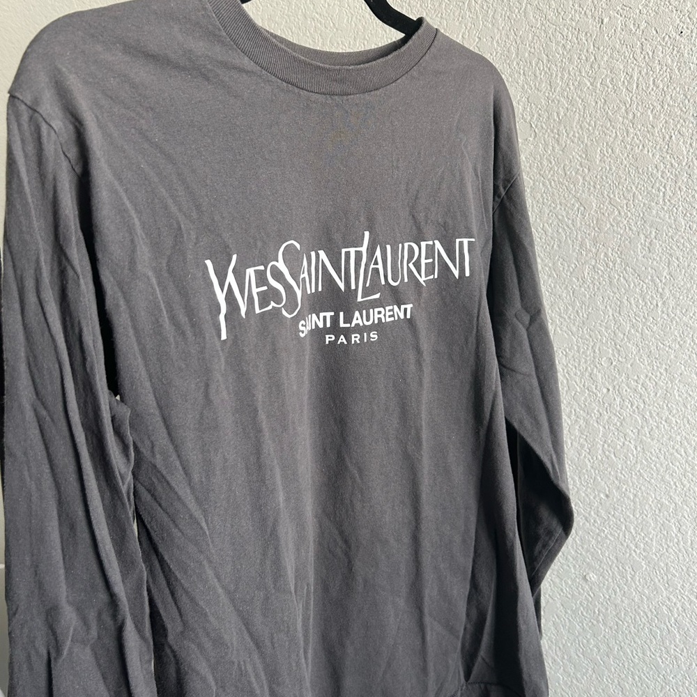 Faux 2010s Popular Long Sleeve Baddie YSL Tee